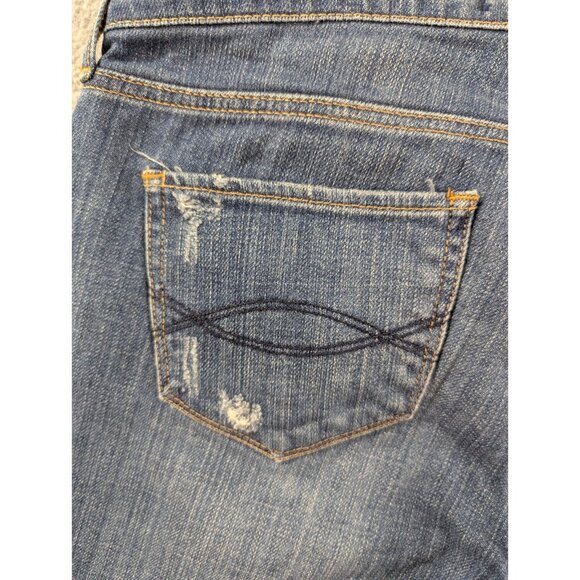 Abercombie Fitch Jeans Womens Size 4 Distressed Whiskers Stretch Ankel - Picture 10 of 15